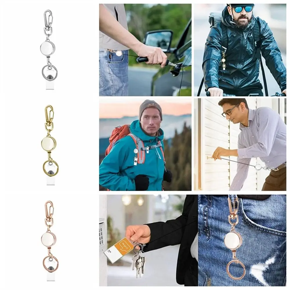 

Extendable Retractable Badge Reel Name Tag Chest Card Nurse Badge Holder Key Chain Pull Keyring ID Card Lanyards Students