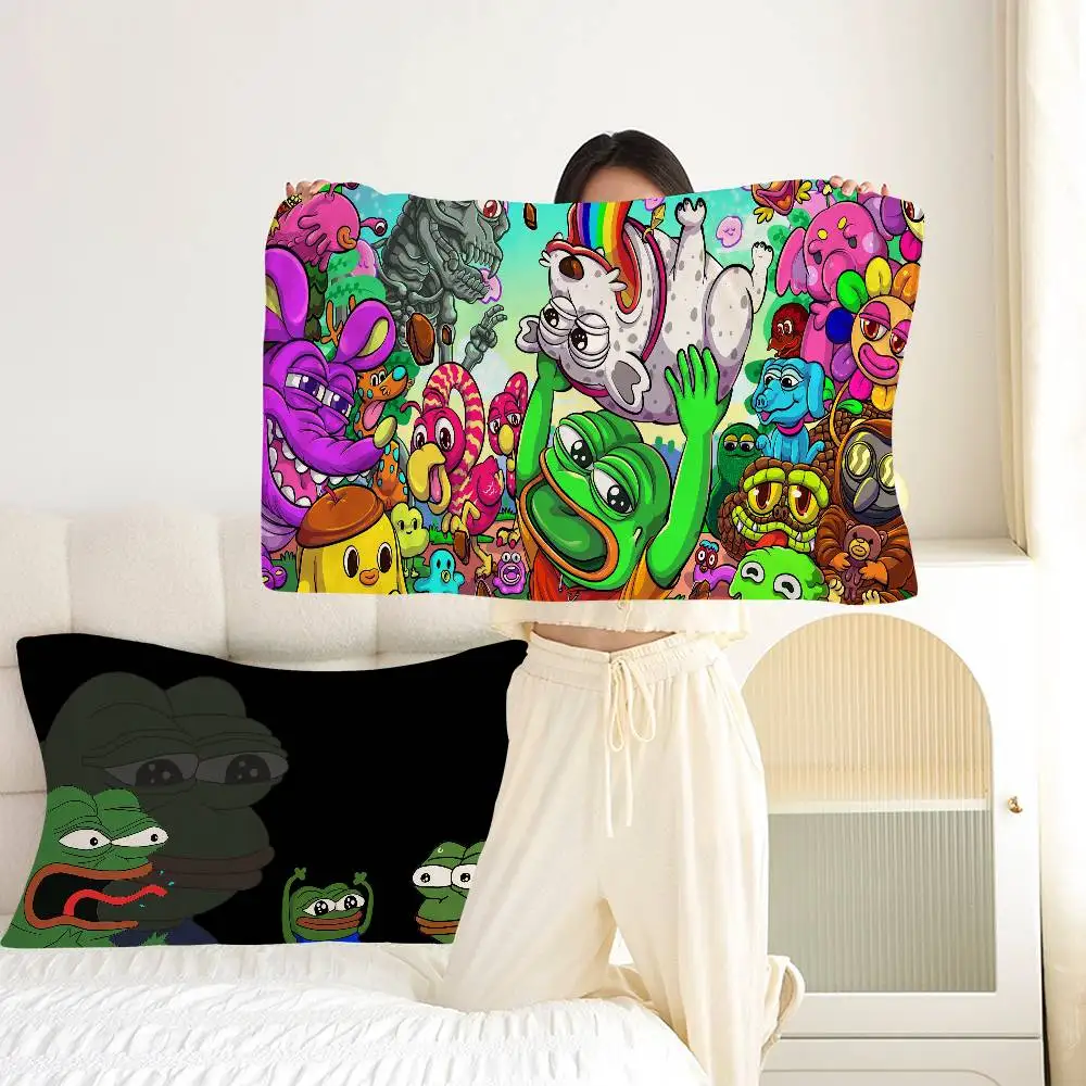 S-Sad F-Frog Meme Premium Quick-Dry Pillow Towel Durable Polyester Fabric For Adults Pillowcase