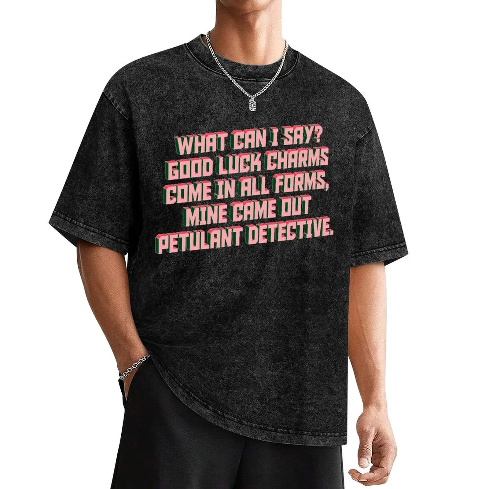 Good Luck Charm T-Shirt plus sizes anime summer top T-shirts for men cotton