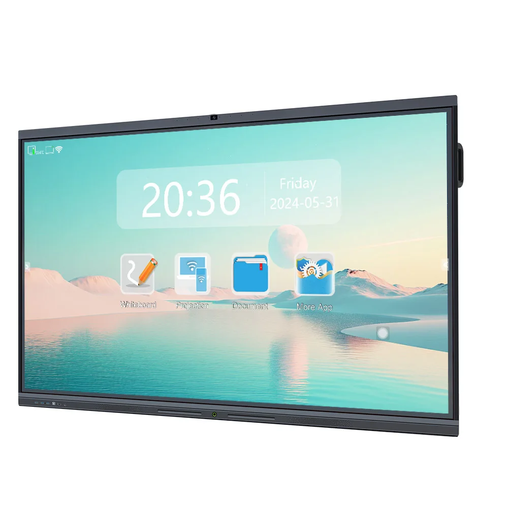ocus 105 Inch 16:9 Ultrawide Interactive Flat Panel Display 4K  Smart Whiteboard For Meeting Room School