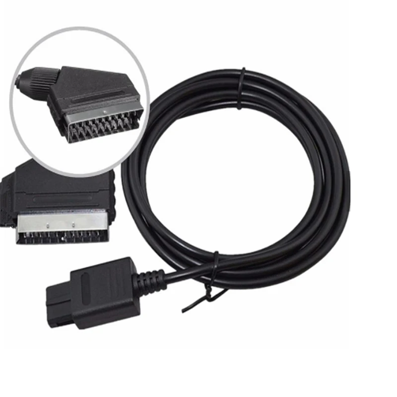 1.8 متر RGB سكارت كابل ل N64 NGC SFC AV الحبل لنينتندو سوبر Gamicom Gamecube وحدة التحكم كابل الفيديو تمديد الخط