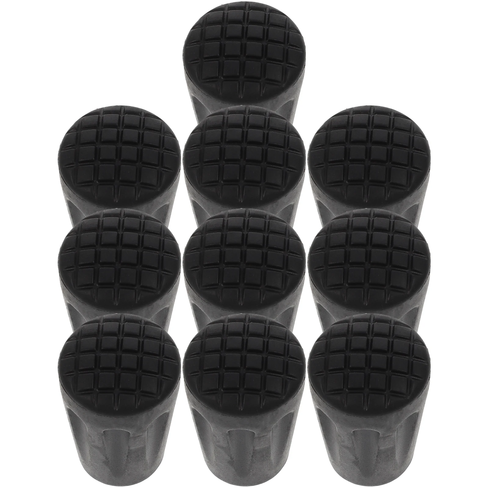 

10pcs Hiking Stick Feet Protectors Anti-slip Rubber Tips Covers Trekking Poles Durable Walking Sticks Replacement Pad