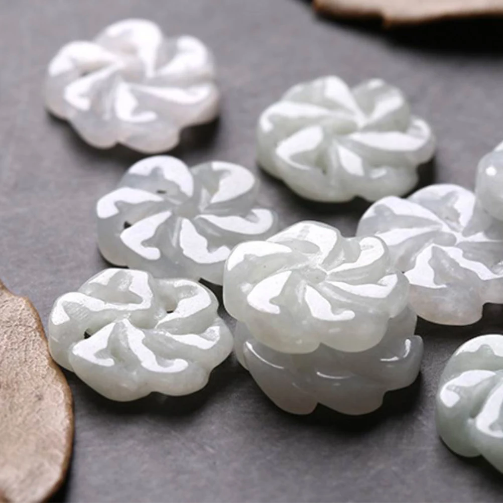 

Jade Hollow Flower Slices Pendant DIY Accessories for Necklace Bracelet Earrings Craft Project Supplies Jewelry Making Charm Set