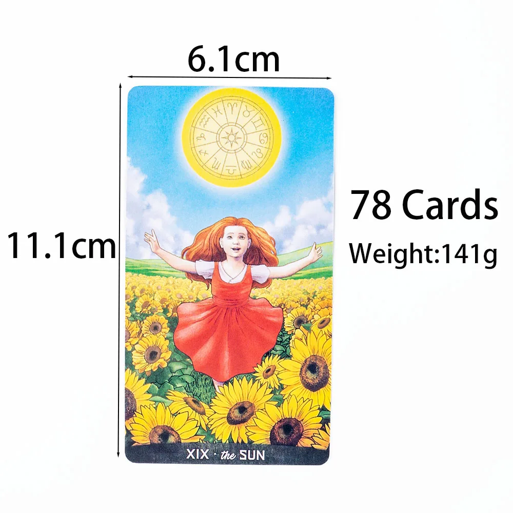Hot Selling Gregory Scott Tarot 78-Card Deck English Visions For Beginners Puzzle Leisure Family Friend Party Game 11.1*6.1cm