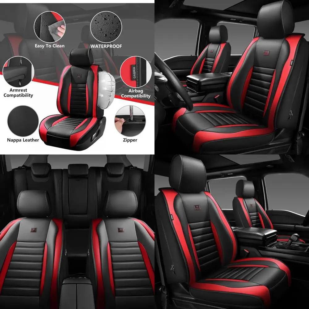 

Кожаные чехлы на автомобильные сиденья из наппа, передние сиденья, роскошная защита сидений для автомобилей, водонепроницаемая противоскользящая подушка для сидений, совместимая с подлокотником