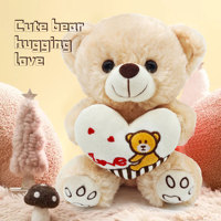 Hugging love plush bear toy, cute soft plush pillow, wedding scene companion gift, event party game props, holiday gift