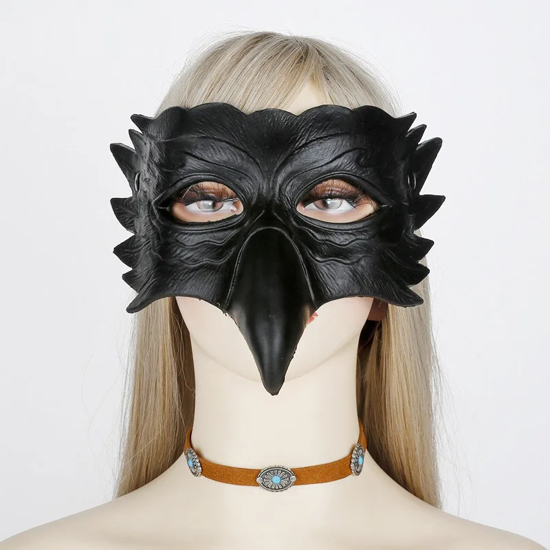 Masque à Bec d'Aigle 3D en PU pour Cosplay, Accessoires de Costume de ixd'Halloween et de Carnaval