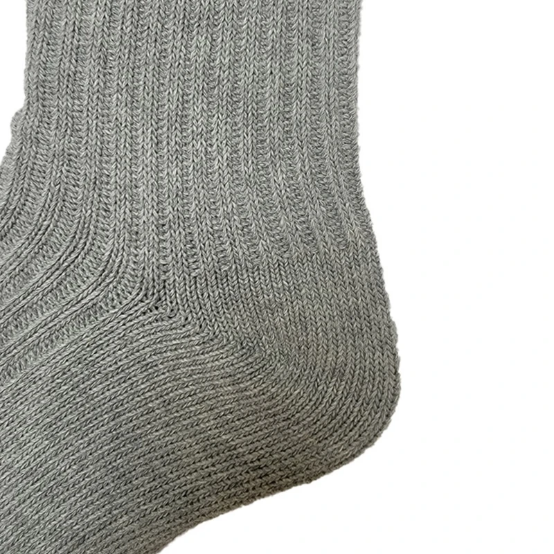 Women Bowknot Leg Warmers Sleeve Elegant Ribbed Knitted Gray Footless Socks