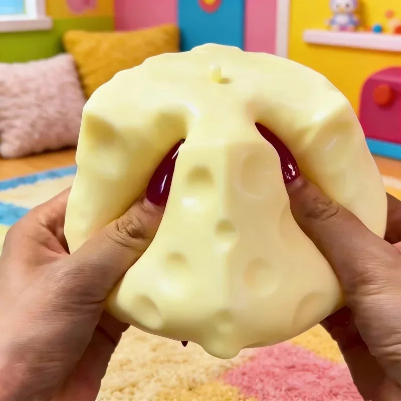 Simulate Cheese Slow Rebound Toy Shapeable Decompression Slow Rebound Cheese Pinching Office Ornament Relax And Decompress Knead