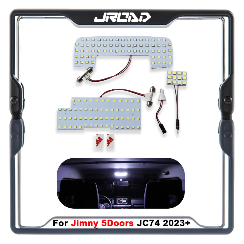 For Suzuki Jimny 5 Door 2024 2025 2026 LED Reading Lamp 3PCS Interior Dome Map Lights Roof LED Light Ceiling Lighting Lamp