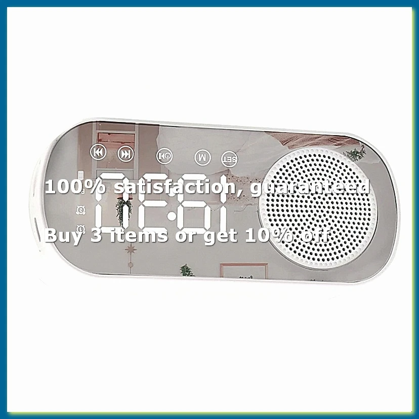 ●LED Digital Alarm Clock with FM Radio and Bluetooth Speaker, 3 Levels Brightness Diming Mode,Snooze Clocks for Decor