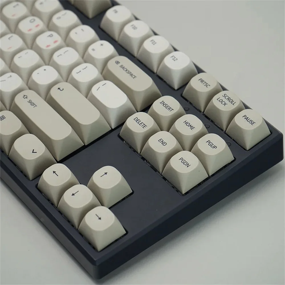 131 Keys Retro MA Profile Keycap Korean English JapanesePBT ISOLayout Simplism KeyCap for Mechanical Keyboard MX Switches Keycap
