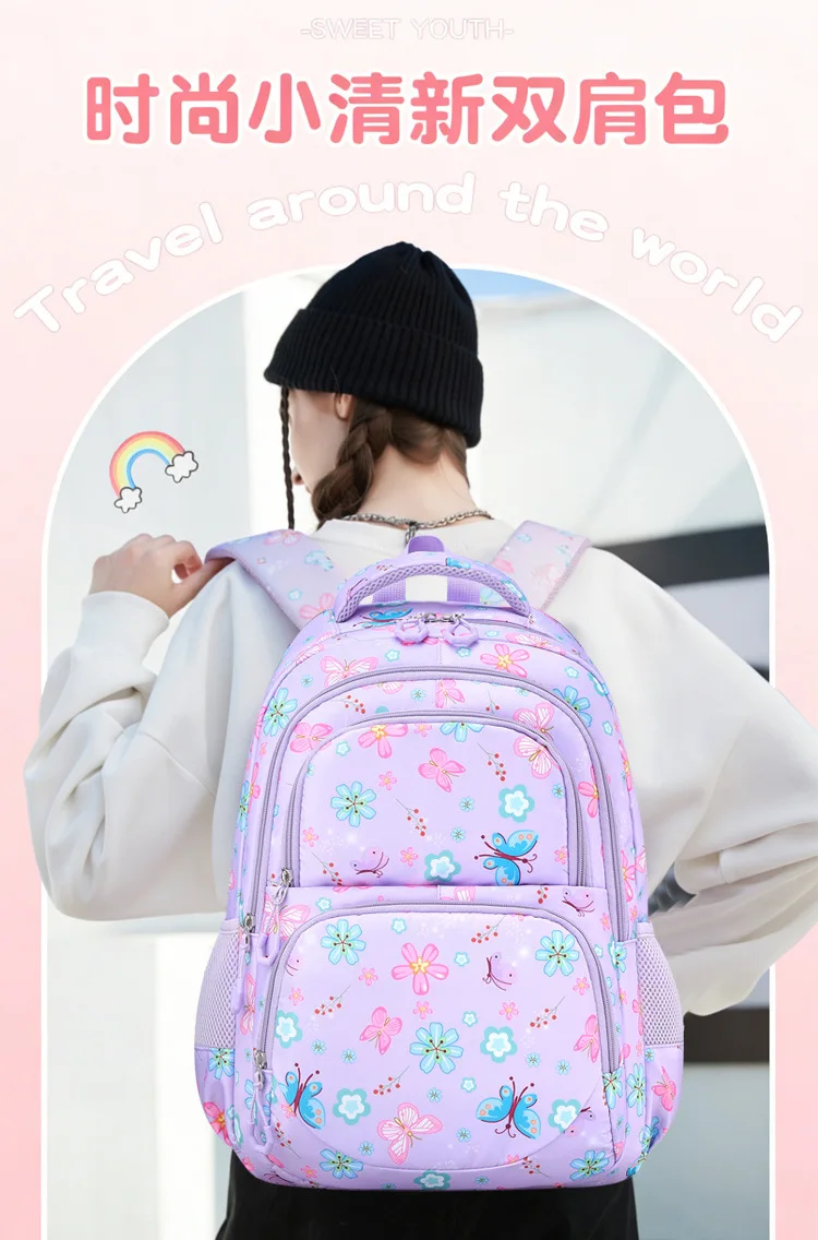 Cute Student Backpack 3pcs/set Primary Schoolbag Rabbits and quicksand Kawaii Student Backpack Teenage Girls Handbag Rucksack