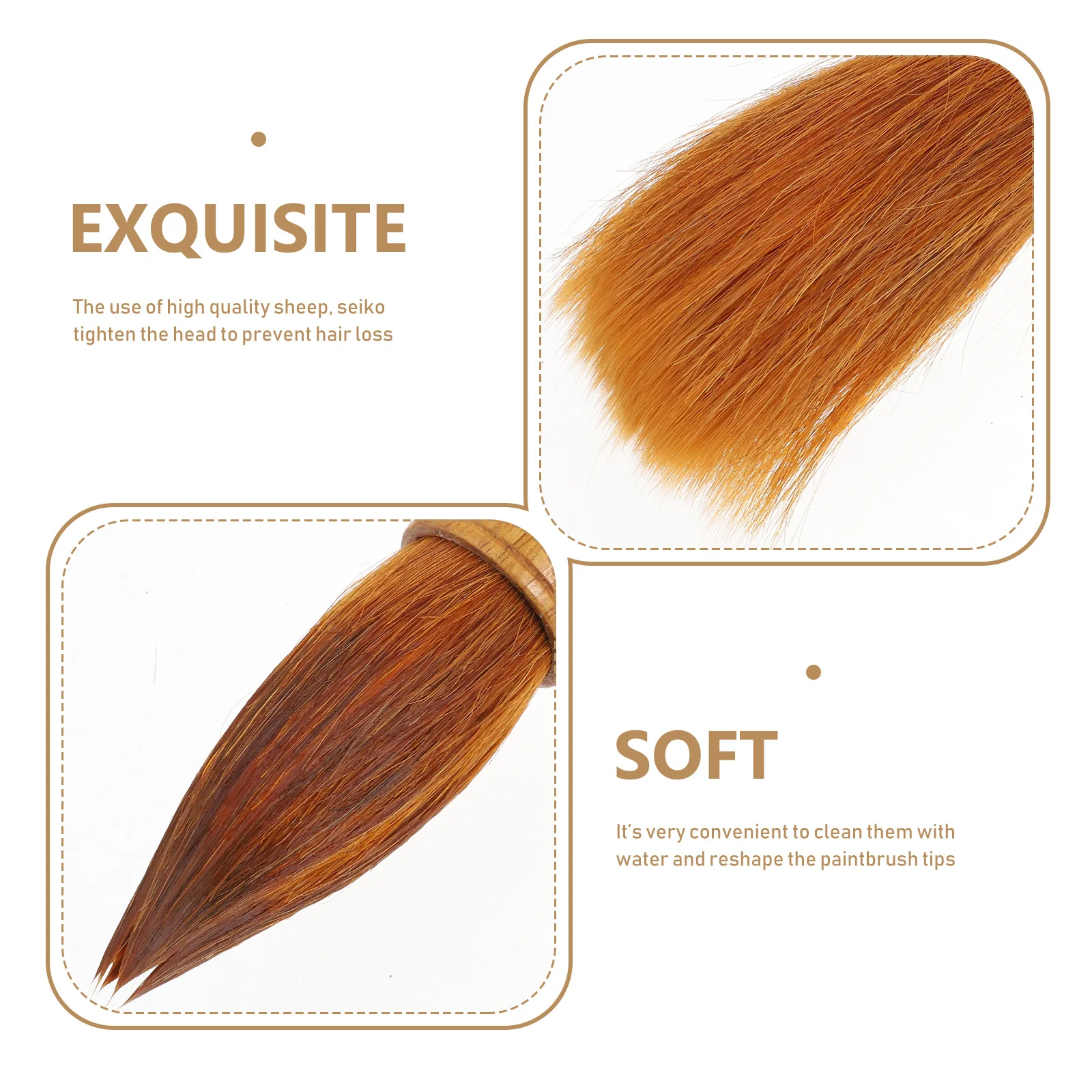 1 قطعة مقبض الخشب الصلب فرشاة كبيرة لكتابة الخط اللوحة المائية الفن الصيني القرطاسية قسط قلم رسم #1