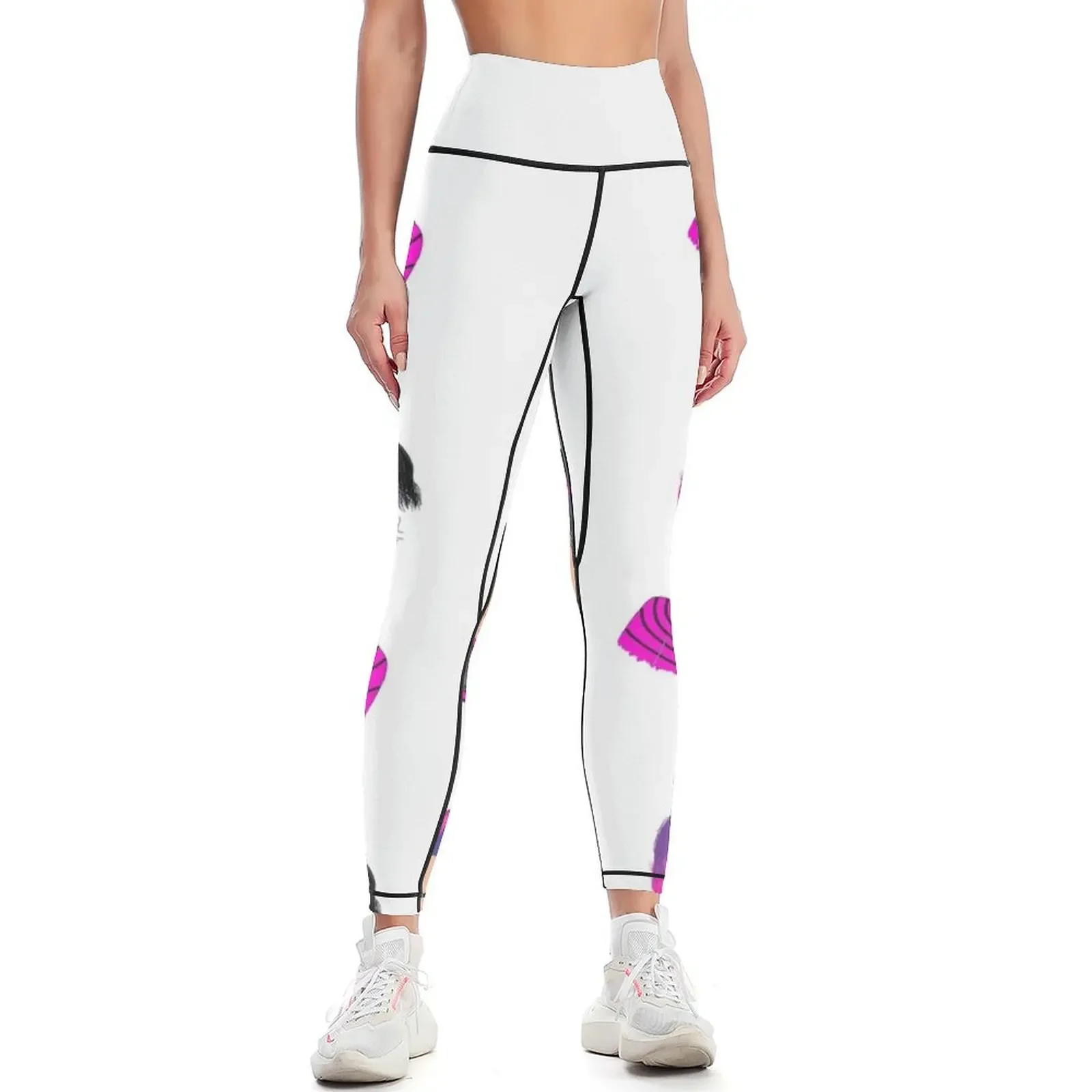 

Yungblud Pink Stripe Leggings Sports female high waist Women's gym Tight fitting woman Womens Leggings