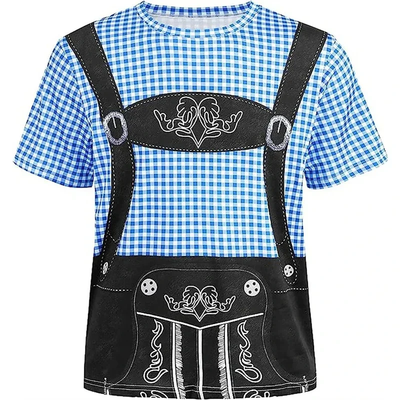 Men Okt Fabl Bavaria 3D Printed T-shirt Cosplay Pattern Summer Fashionable Short-sleeve Top Harajuku Street Fashion Clothing