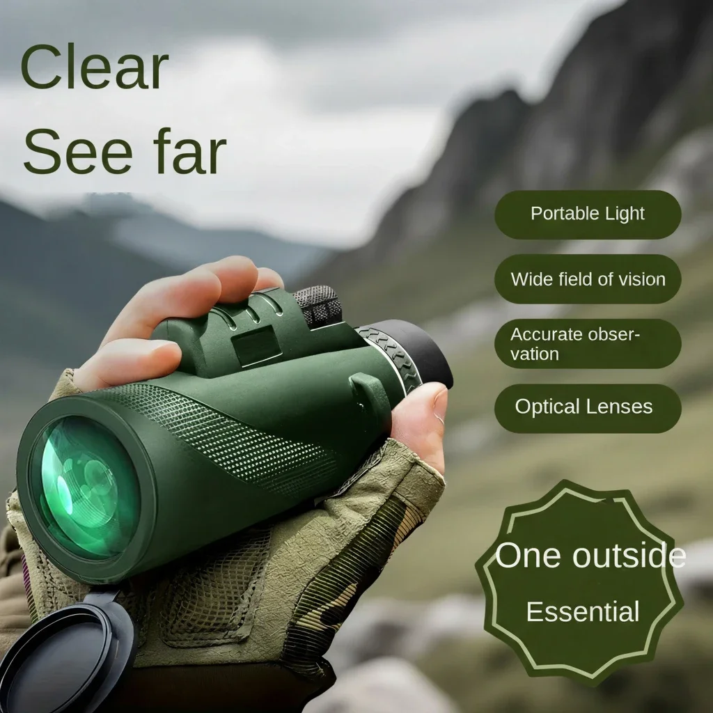 High Definition Monocular Telescope for Concerts Traveling Single Lens Optic for Sports And Outdoor Activities
