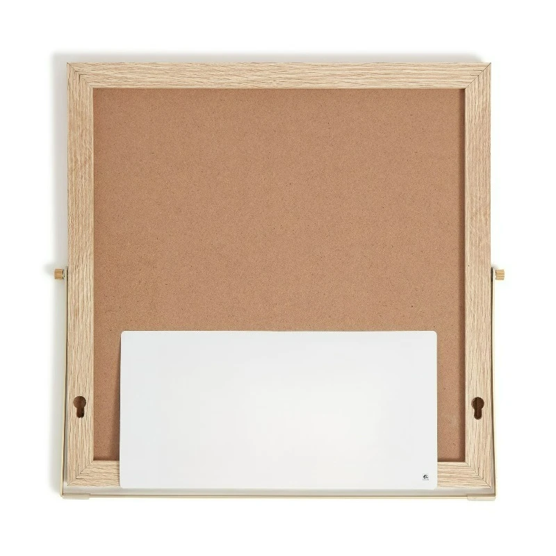 12 x 12 in. Magnetic Desktop Dry Erase Easel Whiteboard, Wood Style Frame, with Marker