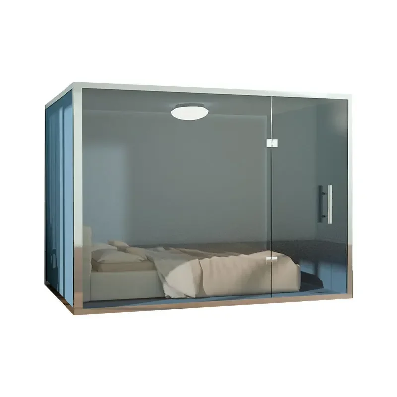 Household sleeping compartment, removable glass soundproof room, indoor noise-proof sleeping lounge, mobile silent sleeping
