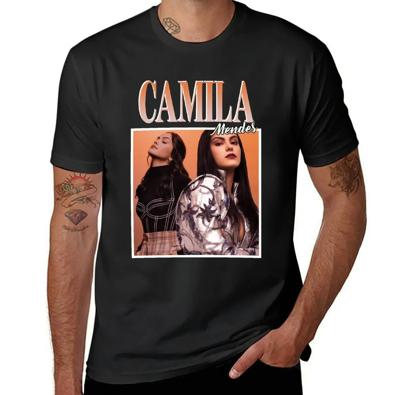 Camila mendes T-Shirt man clothes boys animal print plain black t shirts men