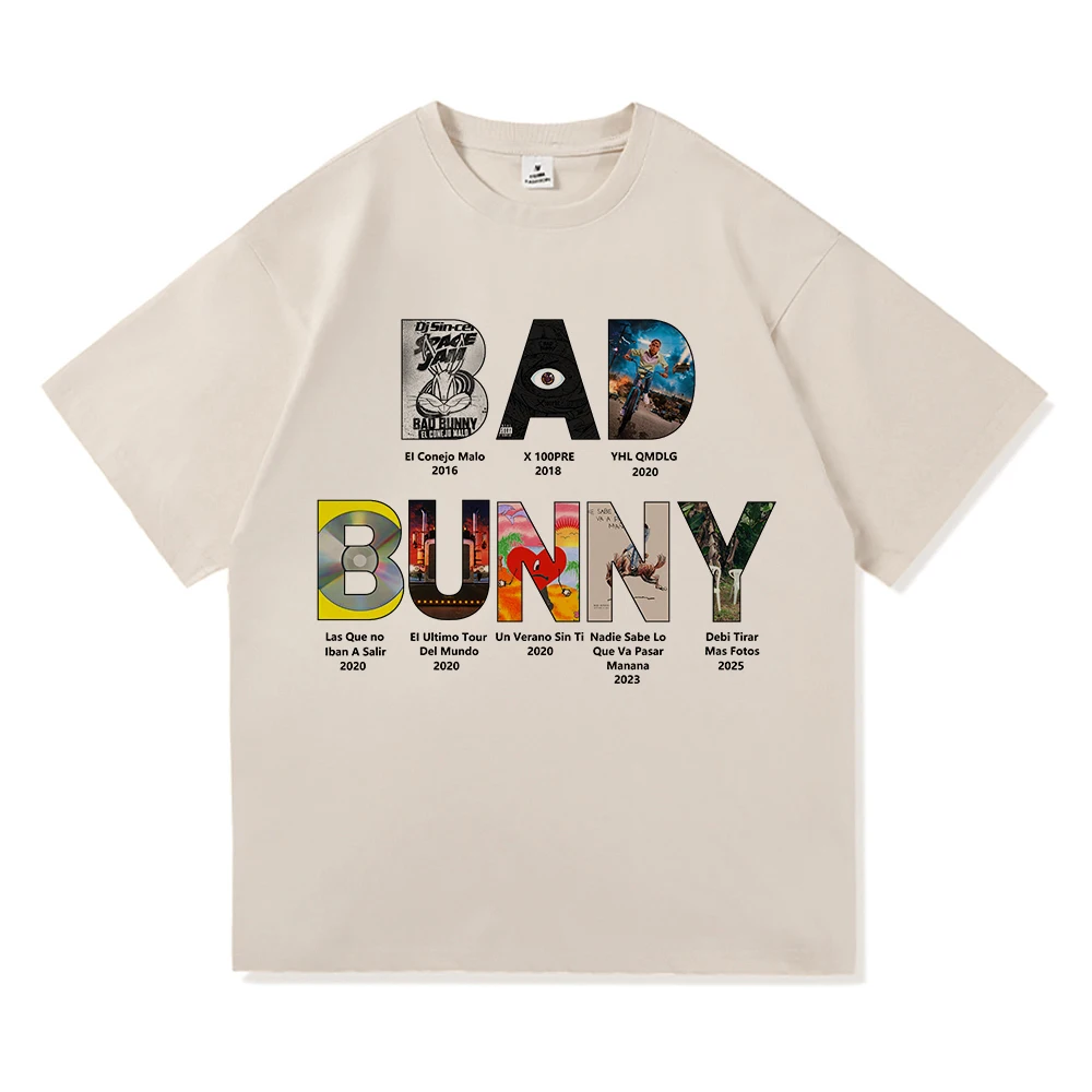 Bad Bunny T Shirt 2025 Fashion Men/Women Vintage Funny Frog Debí Tirar Más Fotos T-Shirt DeBÍ TiRAR MáS FOToS Cotton Tees Shirts