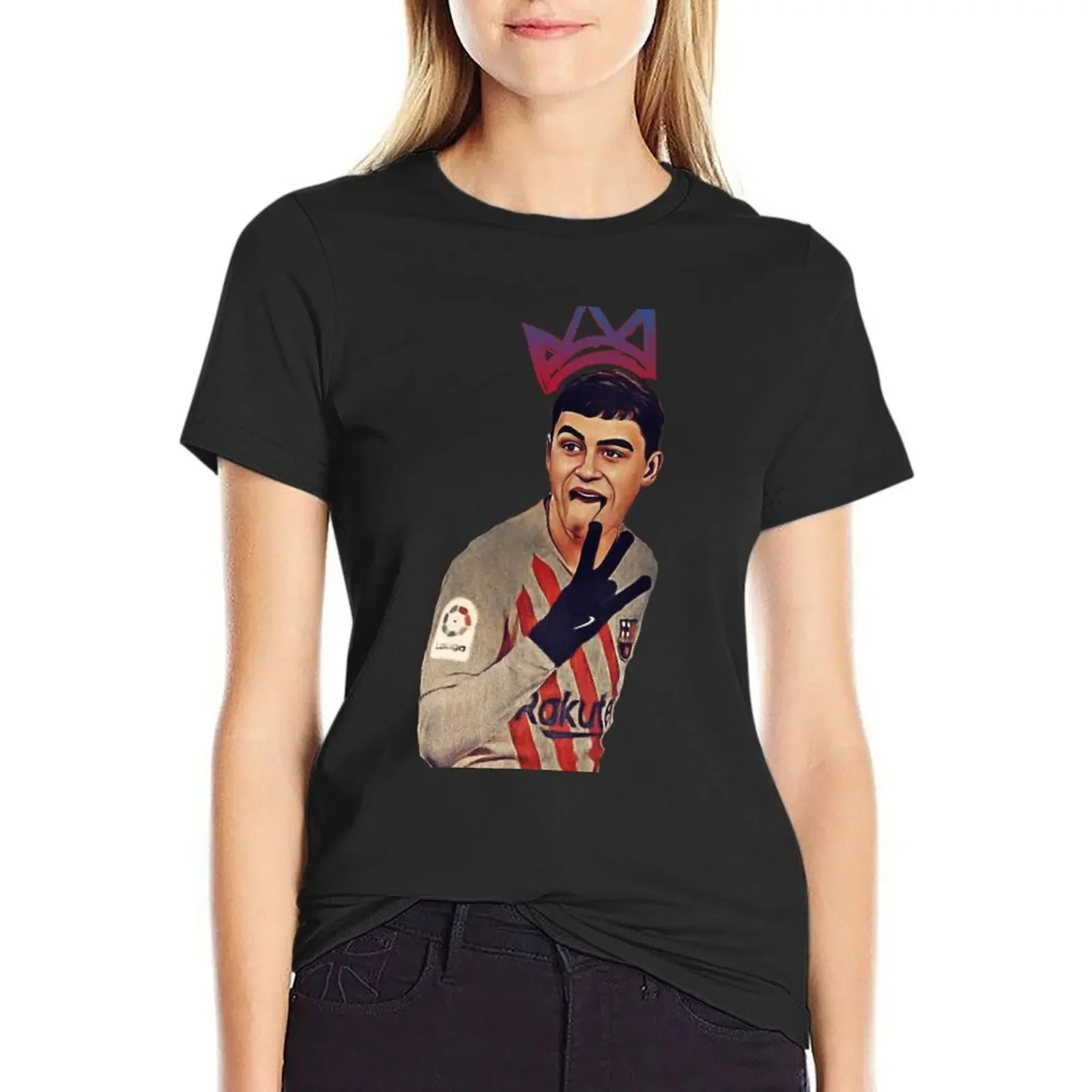 

Pedri T-Shirt summer top cute tops summer clothes anime clothes rock and roll t shirts for Women