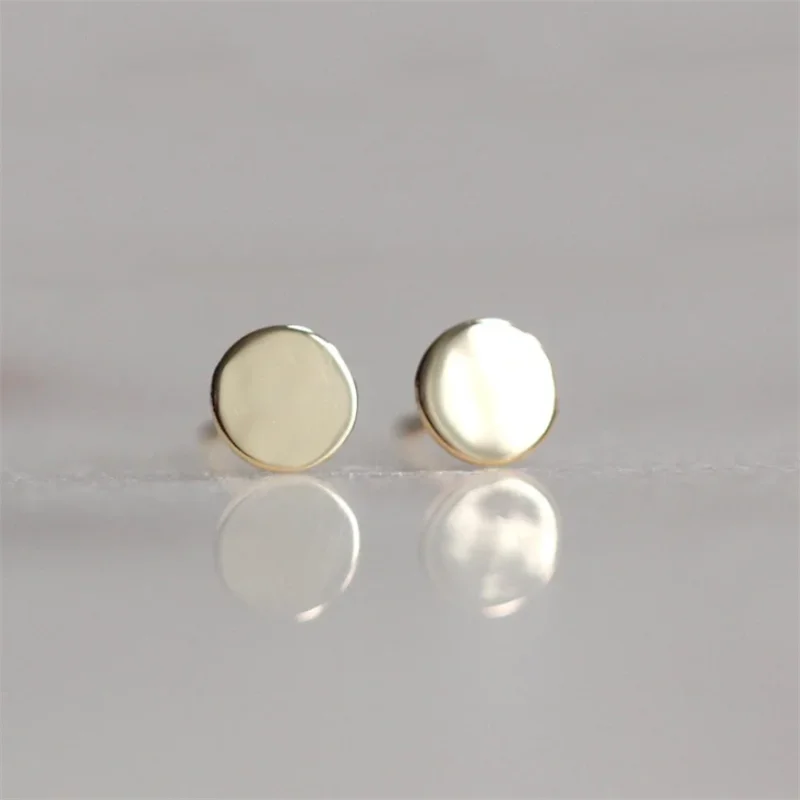 

14K Gold Filled Dot Circle Studs Earrings Tarnish Resistant Earrings Dainty Jewelry Earrings For Women Simple Waterproof Jewelry