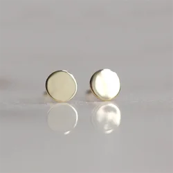 14K Gold Filled Dot Circle Studs Earrings Tarnish Resistant Earrings Dainty Jewelry Earrings For Women Simple Waterproof Jewelry