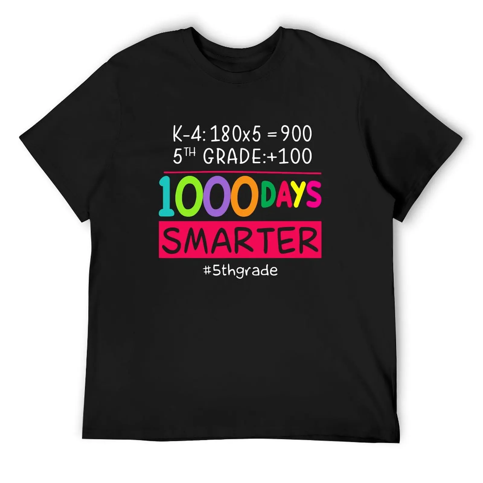 1000 Days Smarter Happy 1000th Day Of Schoo T-Shirt summer tops summer top mens t shirts casual stylish