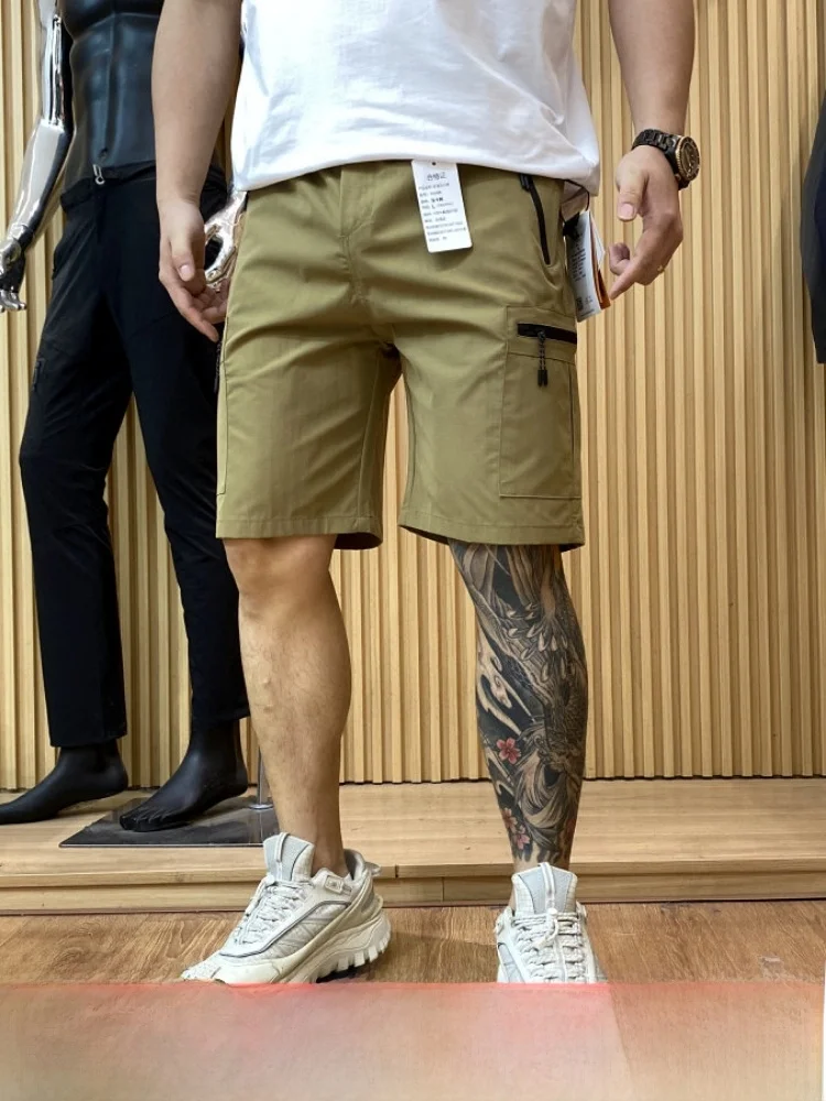 

American Workwear Style Breathable Mesh Texture Summer Men's Outdoor Casual Sports Multi-Pocket Versatile Shorts