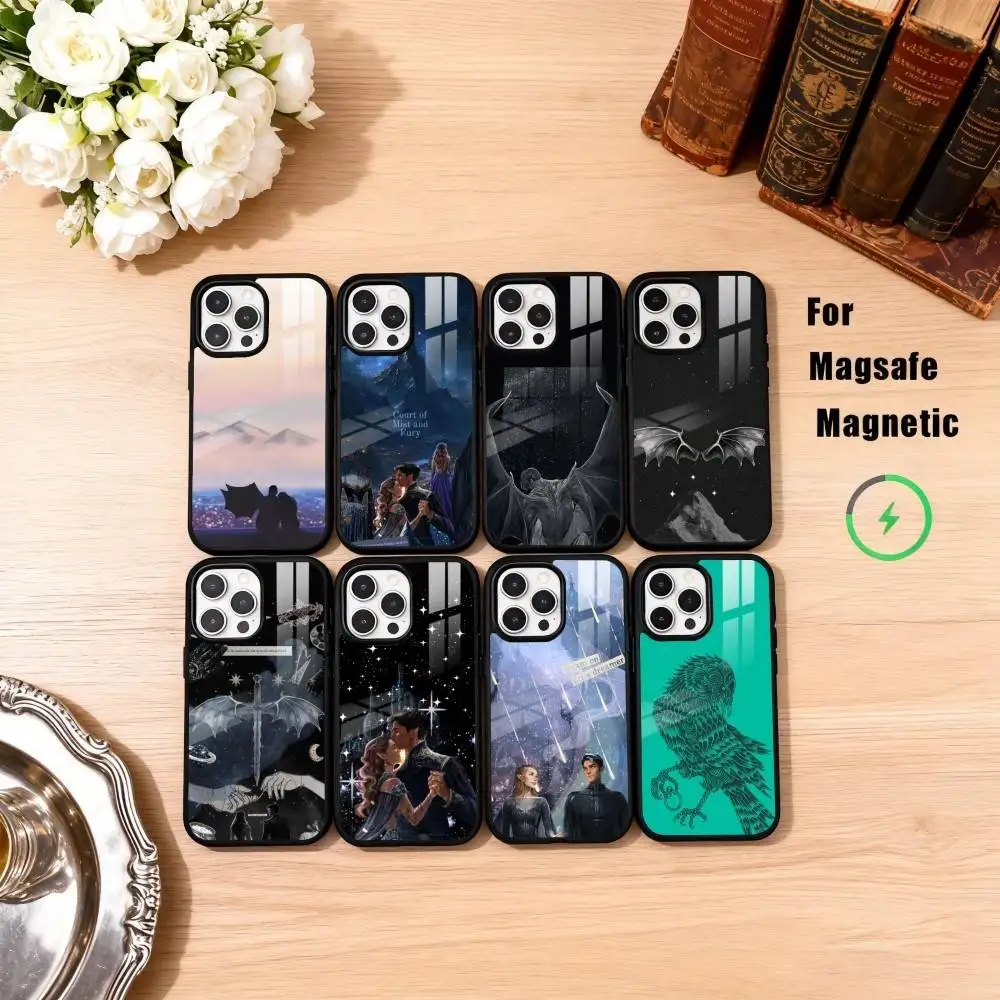 

Чехол для телефона Acotar A Court Of M-MistAndF-Fury для iPhone 17,16,15,14,13,12,11 Plus, Pro Max, магнитный для беспроводной зарядки Magsafe