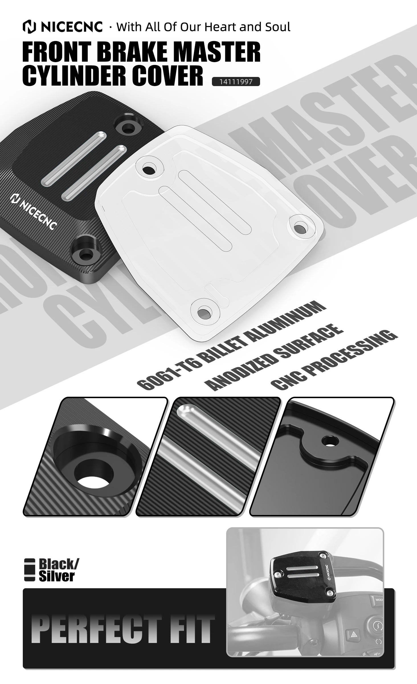NICECNC Vorderradbremszylinder-Abdeckkappe Lenkergriffe für Harley Sportster S RH1250S 2021-2024 Nightster RH975 /Special – Detail 17