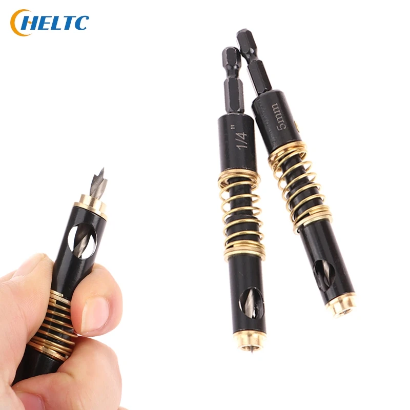 Drill Bit Self Centering Hinge Twist Drill Bits 1/4inch 5mm Hinge Tapper Hole Puncher Doors Template Window Reaming Cabinet Tool