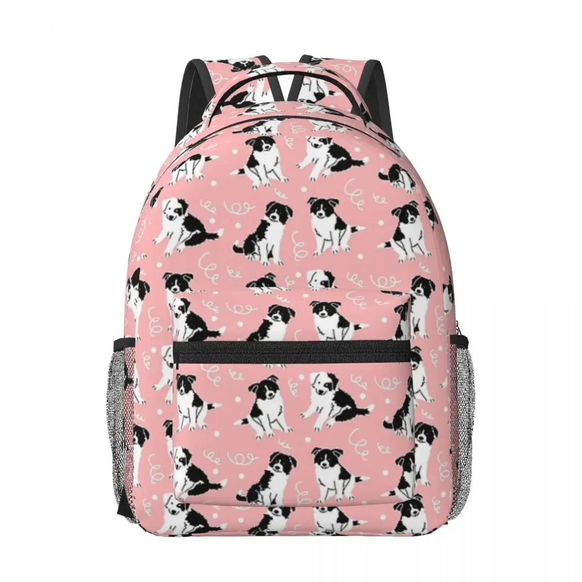 

Border Collie Puppy Pattern Backpacks Boy Girls Bookbag Waterproof Children School Bags Portability Travel Rucksack Shoulder Bag
