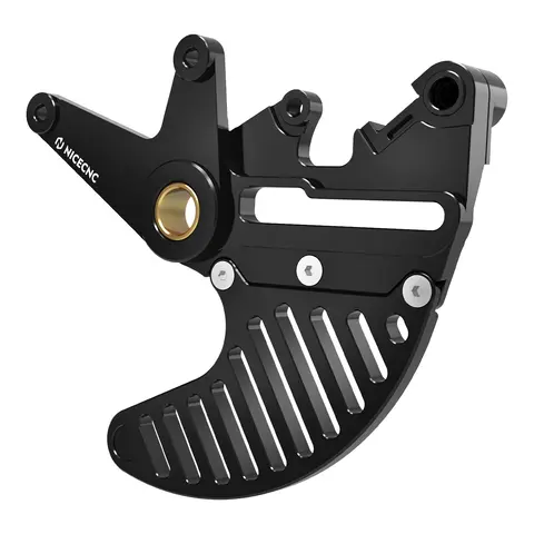 NICECNC 리어 듀얼 캘리퍼 브래킷 스턴트 브레이크 디스크 가드 (KTM EXC 300 EXC-F 350 2004-2024, Husqvarna TE 300, GasGas EC 300 용)