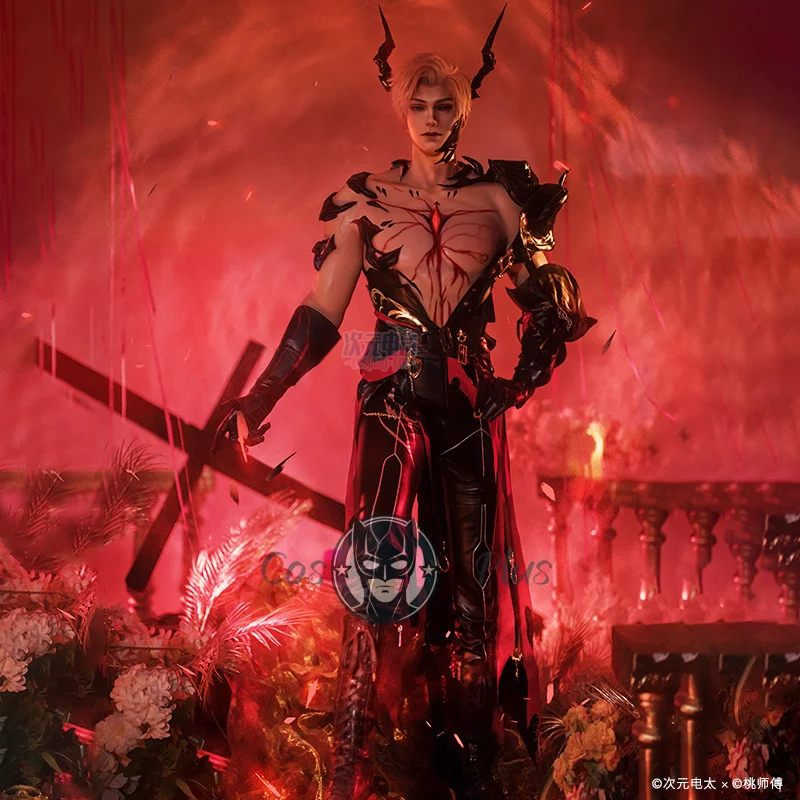 لعبة الحب والعميق سيلوس تأثيري حلي التنين الأسود عالية الجودة الزي الجلدي أنيمي كرنفال هالوين ملابس للحفلات #2