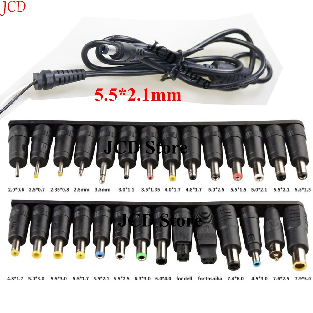 Universal 5.5mmx2.1mm DC AC Power Adapter Tips Connector Kits for Lenovo Thinkpad Laptop Power Supply Plug Jack Sets