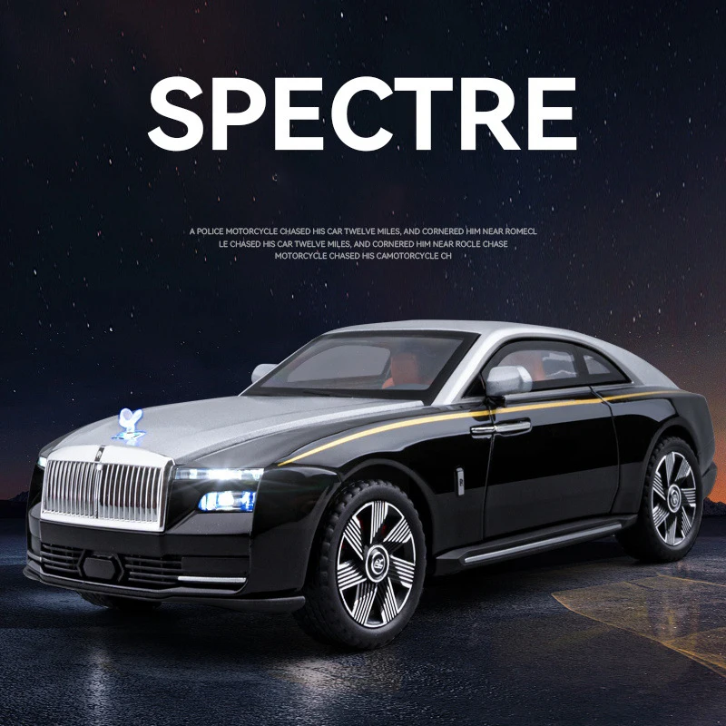 

1:24 Rolls Royce Spectre Alloy Luxy Car Model Diecast Metal New Energy Car Vehicles Model Sound and Light Boys Toy For Kids Gift