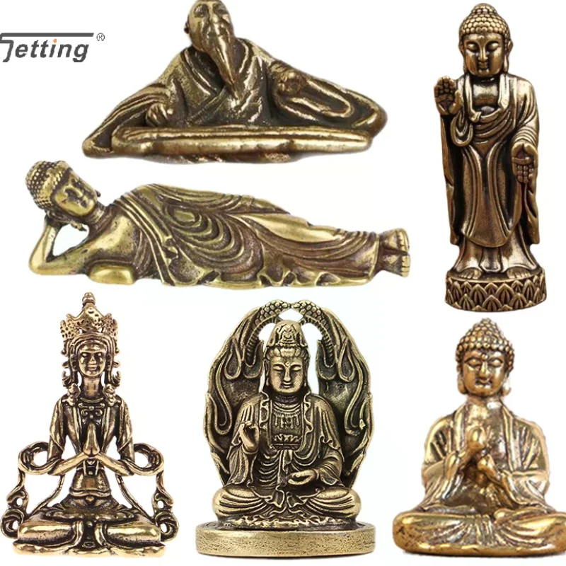 Lotus Figurines Enshrines Statue Home Decor Ornaments Resin Craft Zen Meditation Room Decoration Spiritual Gift Desk