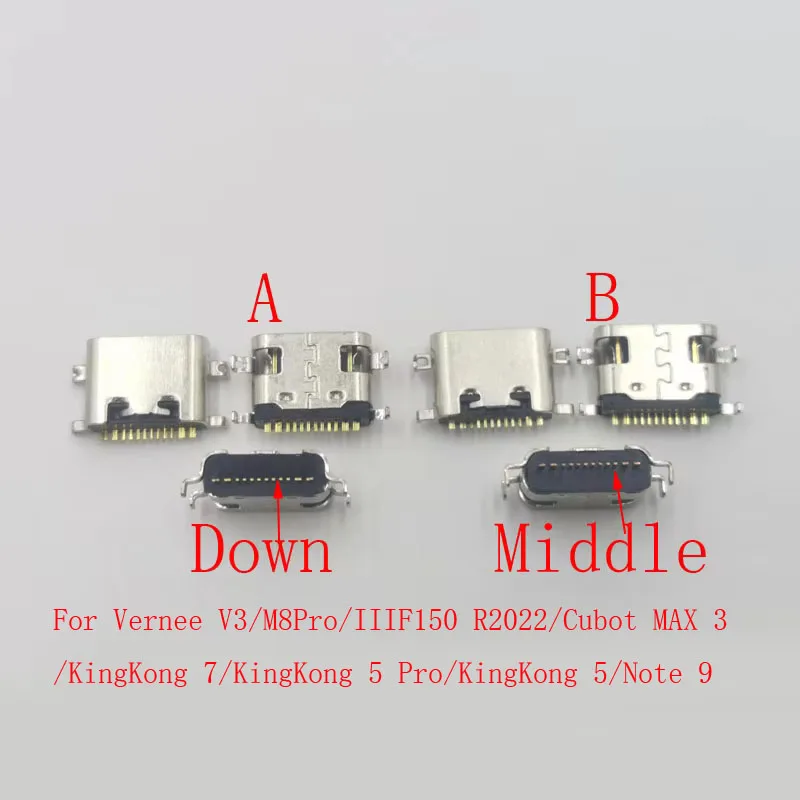 Conector USB tipo C para carga, enchufe de carga para IIIF150 R2022 Vernee V3 M8 Pro Cubot KingKong 7 5 MAX 3 Note 9, 2-100 unidades