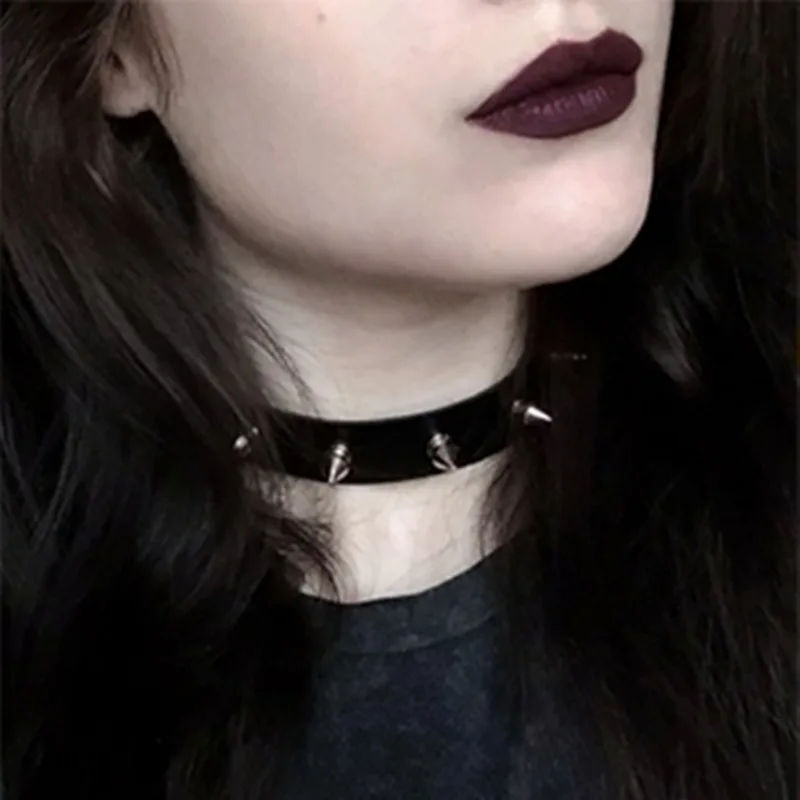 Fetish Punk Nailed Neck collar Ring Restraint Choker Slave Harness bondage Suspender Garter Belt Game Toys for women Man Couples