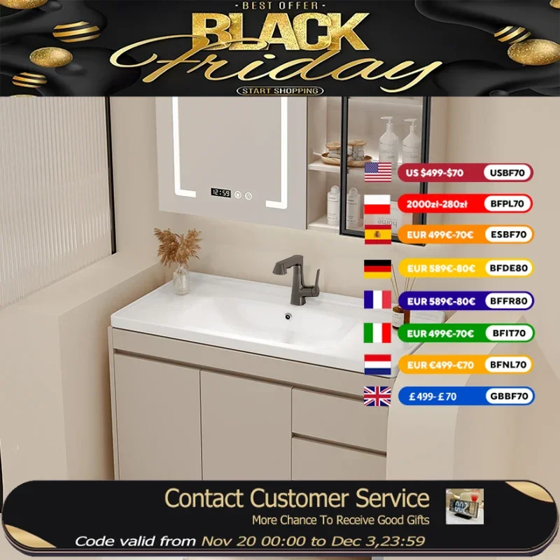 

Waterproof Wooden Bathroom Cabinets Organizer Luxury Sink Top Bathroom Cabinet Storage Mirror Mobile Bagno Home Furniture