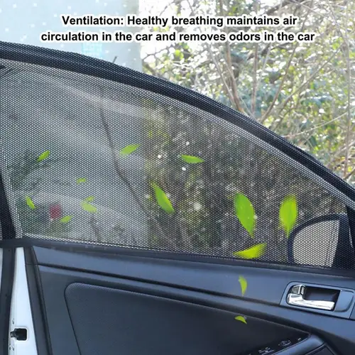 Imagen 2 del producto 2 uds parasol para coche cortinas universales para ventana lateral cortinas de coche protección repelente mosquitera mosquitera SUV accesorios para automóviles