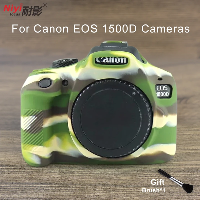 Siliconen Armor Skin Case Body Cover Protector Dslr Camera Tas Voor Canon Eos 1500D