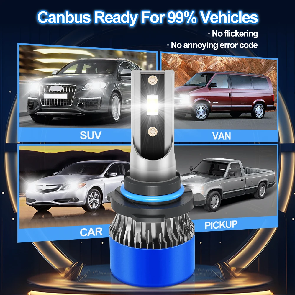 2 шт., автомобильные фары, Canbus, Plug-N-Play, с двухсторонним чипом CSP, 12 В, для Chevrolet Malibu 2016, 2017, 2018