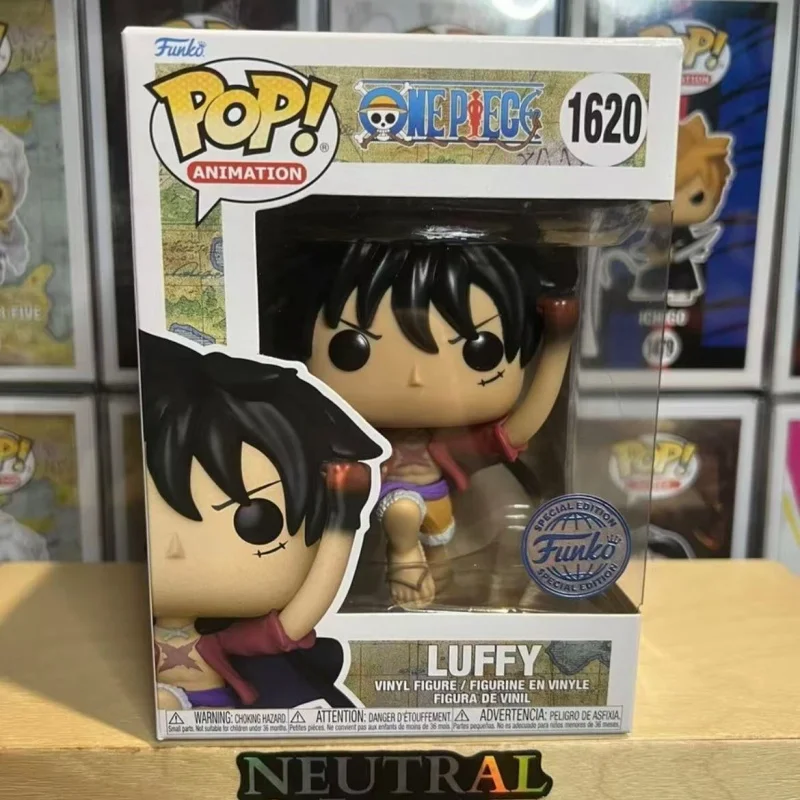 Véritable Funko Pop une pièce Luffy Action Anime Figure vinyle Statue poupée bureau décoration modèle jouets enfant objets de collection cadeaux