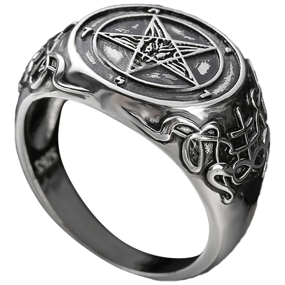 

The Simple Rings Pentacle Clothing Fashion for Women Alloy Small Man Girls