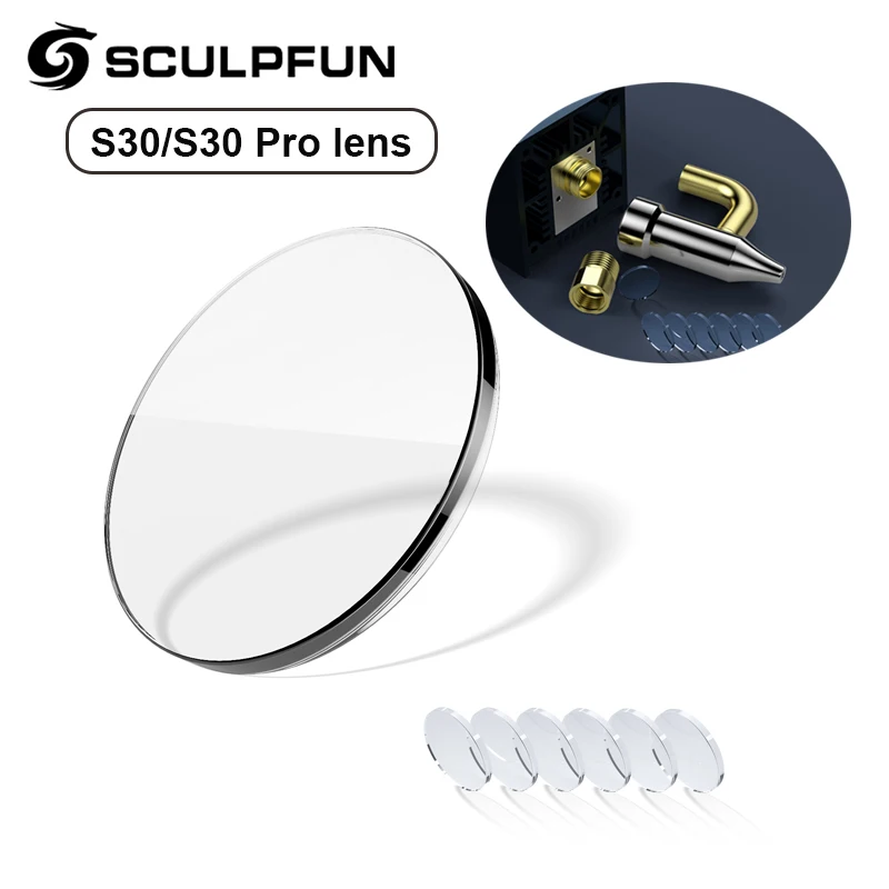 SCULPFUN S30/S30 Pro Laser Len 6PCS Standard Lens for Ultra-11W Reinforced Surface Anti-oil and Anti-smoke Easy to Install