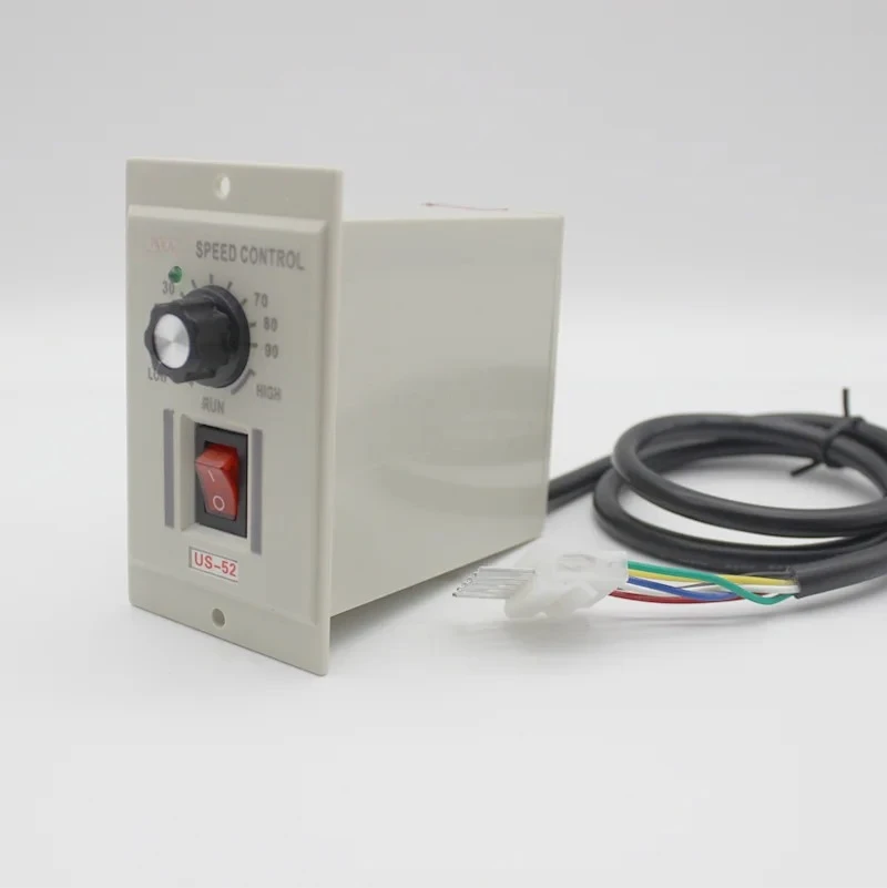 

US-52 CDF Регулятор скорости двигателя переменного тока 220 В, регулируемый регулятор для двигателей мощностью 6–120 Вт с индикатором питания