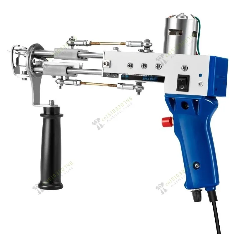 2 in 1 Tufting Gun Kits Cut Pile Tufting Handheld Knitting Rug Gun with Tufting Yarn Trimmer Cloth Carving Machine Tools